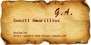Gosztl Amarillisz névjegykártya